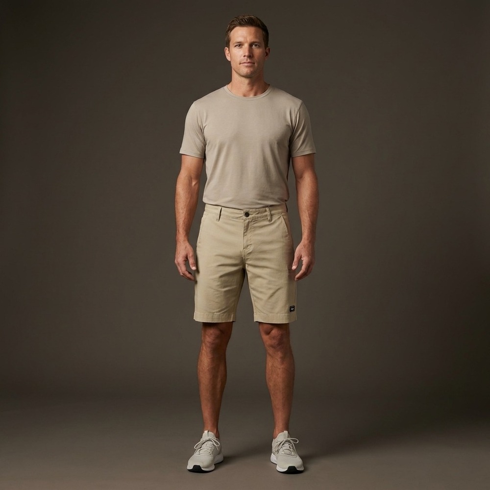 Pelagic Mako Hybrid Shorts Mens 30 Khaki Fishing 4 Way Stretch Quick Dry